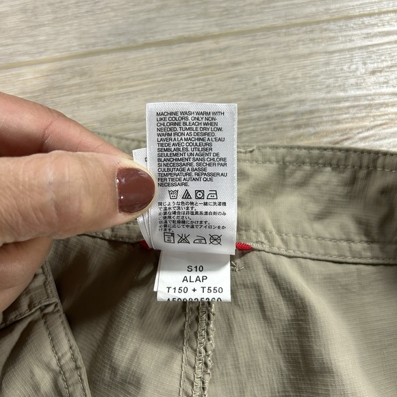 The North Face Women's Size 6 Horizon Shorts Taupe Hiking Nylon Cargo Pocket - Picture 10 of 15